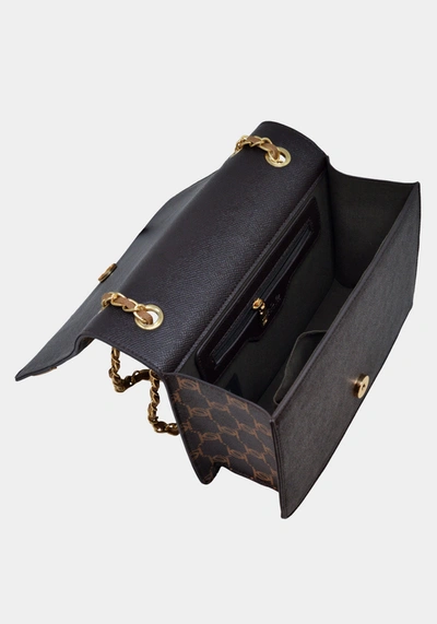 Shop Bebe Serena Monogram Shoulder Bag In Chocolate