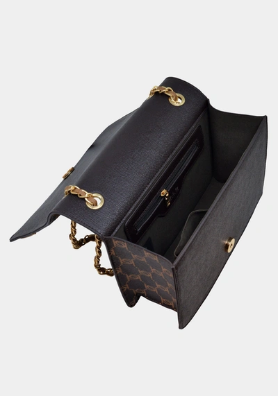 Bebe Serena Monogram Shoulder Bag In Chocolate
