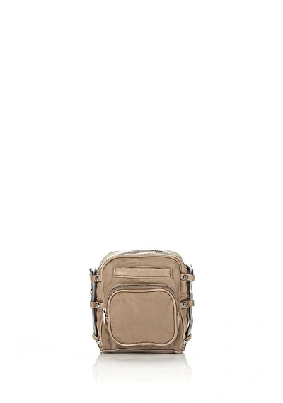 Shop Alexander Wang Brenda Camera In Khaki Leather And Nylon In Colonial