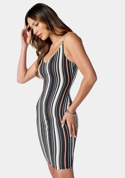 Bebe Printed Knit Dress In Multi
