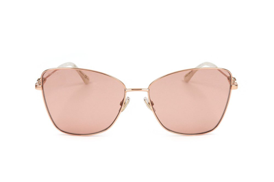 Shop Jimmy Choo Eyewear Butterfly Frame Sunglasses In Pink