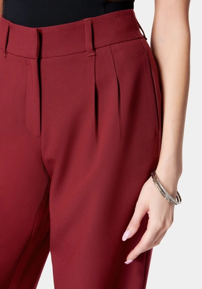 Shop Bebe High Waist Tailored Wide Leg Pant In Cabernet