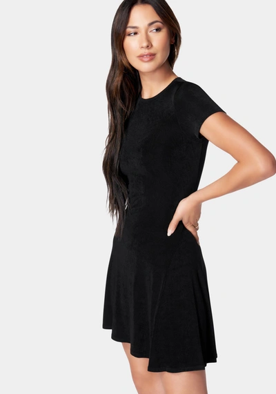 Shop Bebe Slinky T Shirt Dress In Black