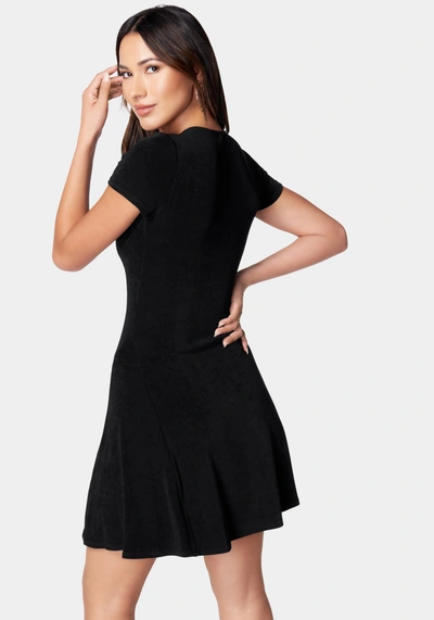 Shop Bebe Slinky T Shirt Dress In Black