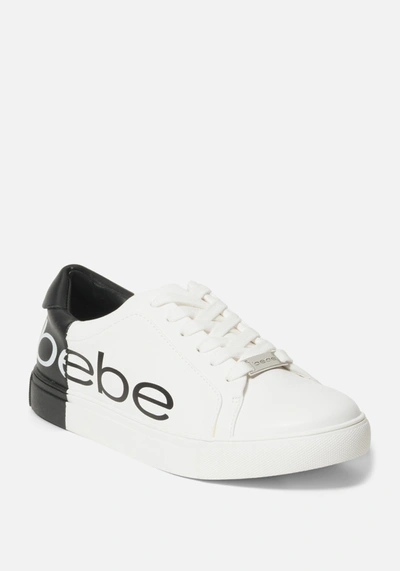 Shop Bebe Charley  Logo Sneakers In White,black