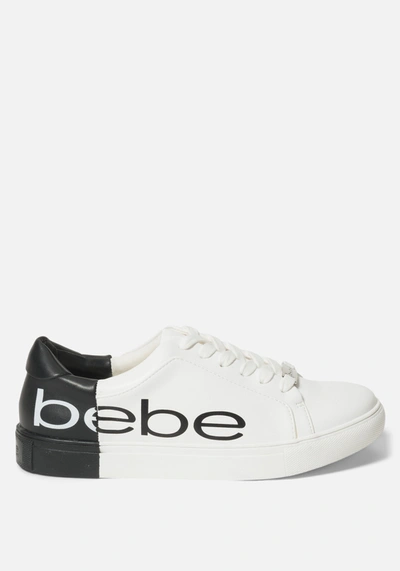 Shop Bebe Charley  Logo Sneakers In White,black