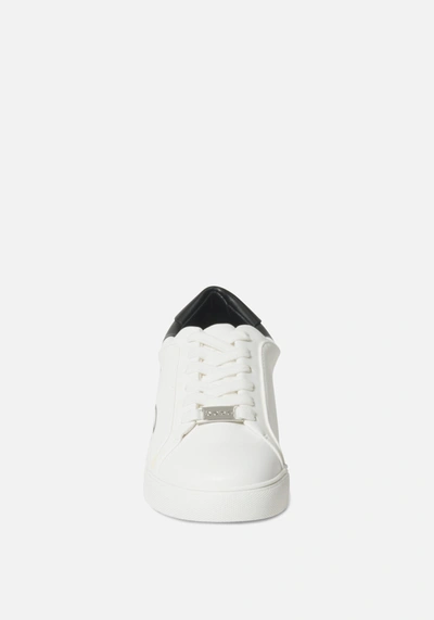 Shop Bebe Charley  Logo Sneakers In White,black