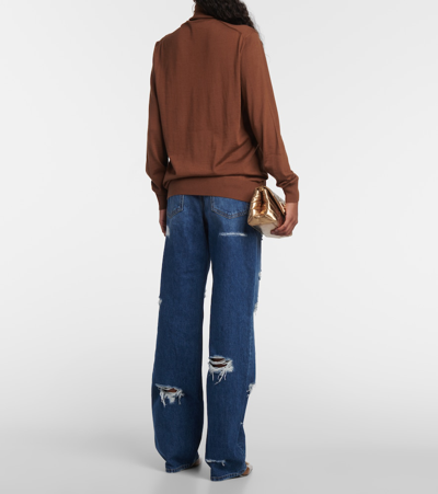 Shop Dolce & Gabbana Cashmere Turtleneck Sweater In Brown