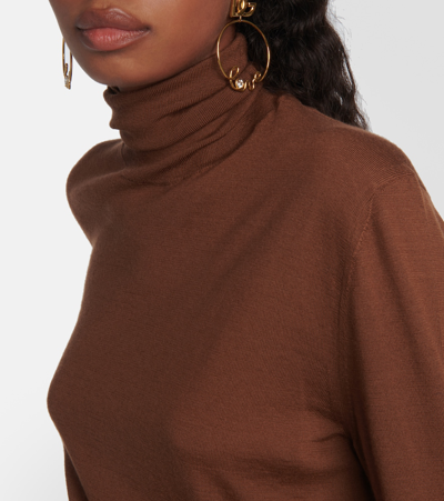 Shop Dolce & Gabbana Cashmere Turtleneck Sweater In Brown