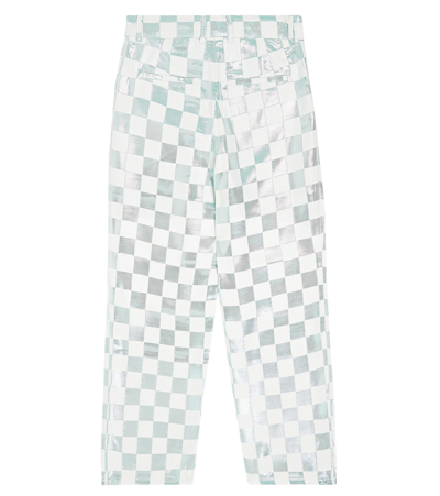 Shop Caroline Bosmans Checkerboard Metallic Pants