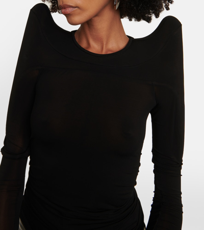 Rick Owens Jersey Top In Black