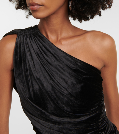 Rick Owens Draped One-shoulder Top In Black