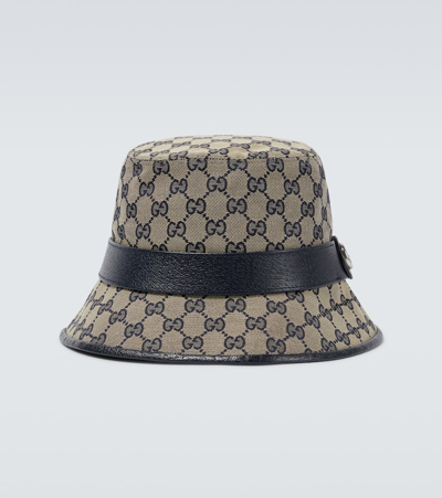 Shop Gucci Gg Canvas Bucket Hat In Beige