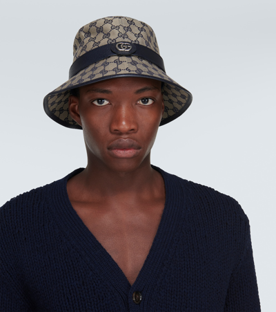 Shop Gucci Gg Canvas Bucket Hat In Beige