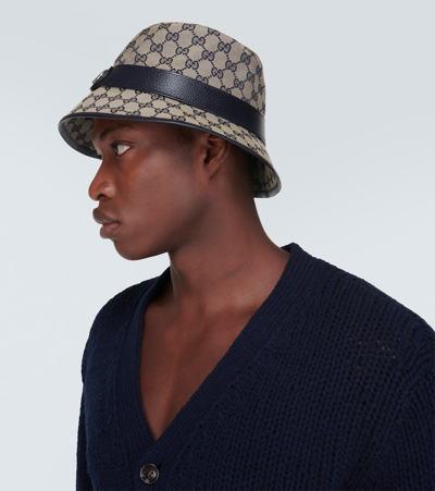 Gucci Gg Canvas Bucket Hat In Beige