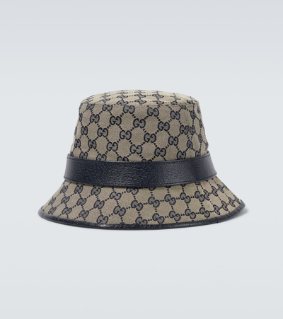 Shop Gucci Gg Canvas Bucket Hat In Beige