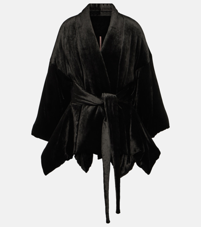 Shop Rick Owens Lilies Tommywing Jersey Jacket In Black