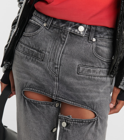 Shop Courrèges Courreges Button-down Straight Jeans In Grey