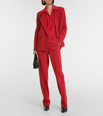 Shop Dorothee Schumacher Modern Sophistication Slim Pants In Red