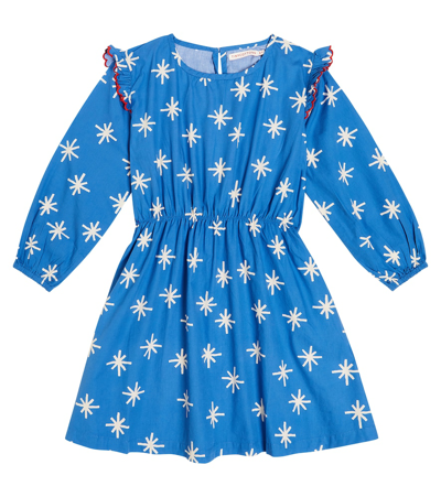 Tinycottons Snow Cotton Dress In Blue