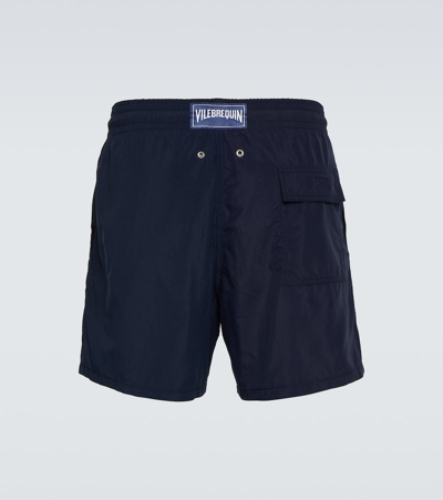 Shop Vilebrequin Moorea Swim Trunks In Blue