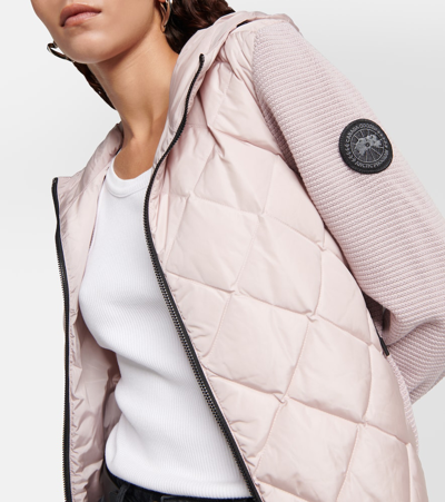 Shop Canada Goose Hybridge® Down-paneled Wool Jacket In Pink