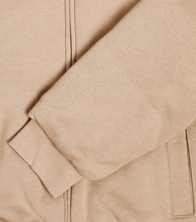 Il Gufo Reversible Cotton Hoodie In Beige