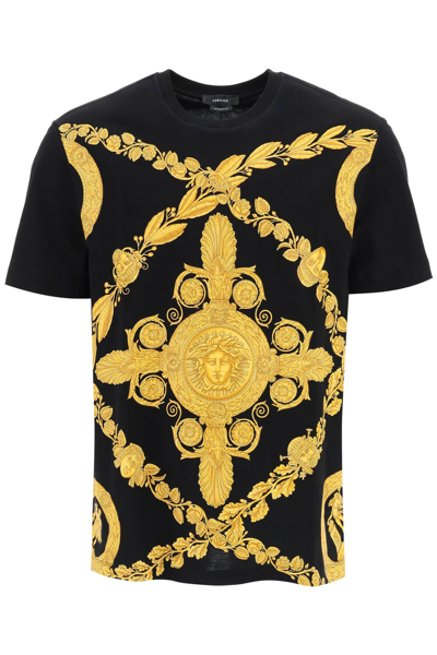Shop Versace Maschera Baroque T-shirt Men In Black