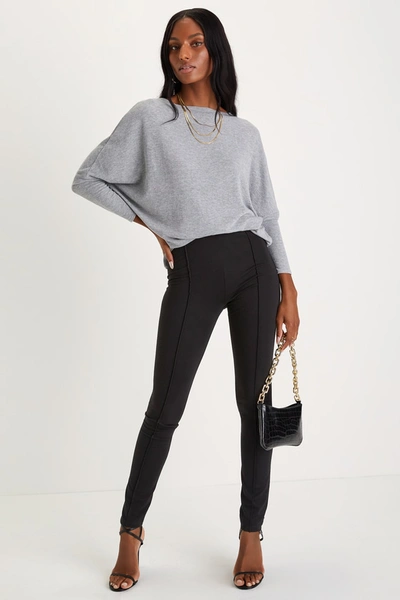Lulus Rock Music Black High-waisted Leggings In Black