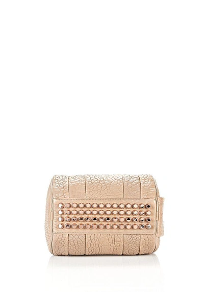 Shop Alexander Wang Rockie In Pebbled Latte With Rose Gold In Nude