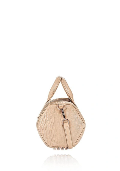 Shop Alexander Wang Rockie In Pebbled Latte With Rose Gold In Nude