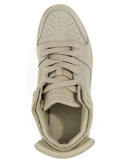 1989 Studio Leather Sneakers Featuring Perforated Detailing In White