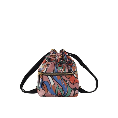 Shop Marni Printed Backpack In Camellia