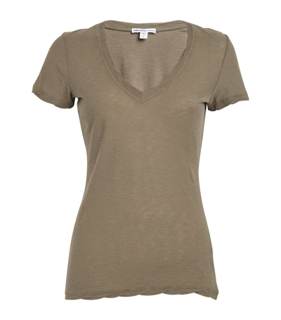 Shop James Perse Supima Cotton T-shirt In Brown