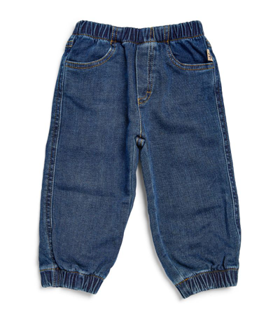 Shop Il Gufo Stretch-cotton Jeans (6-36 Months) In Blue