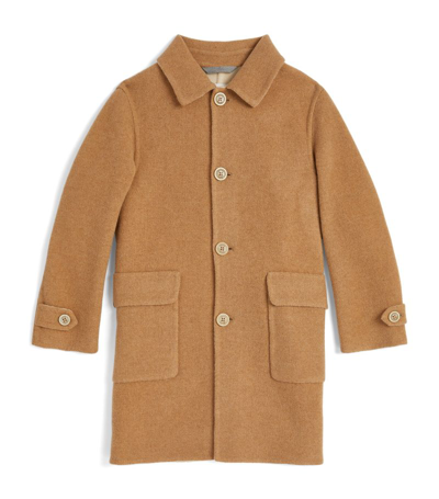 Shop Eleventy Wool-blend Coat (6-16 Years) In Brown