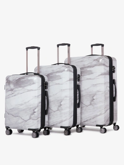 Shop Calpak Astyll 3-piece Luggage Set In Milk Marble