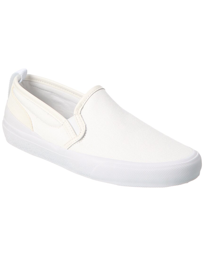 Shop Official Program Stu-80 Canvas & Leather Slip-on Sneaker In White