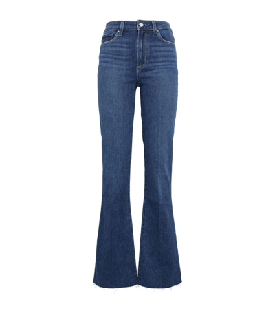Shop Paige Laurel Canyon Flared Jeans In Blue