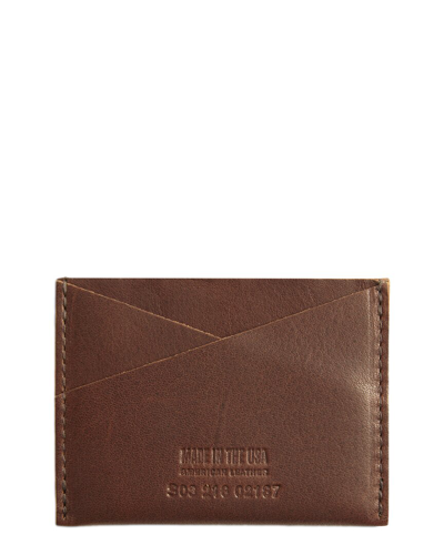 Shop Shinola Utility Usa Heritage Leather Card Case In Brown