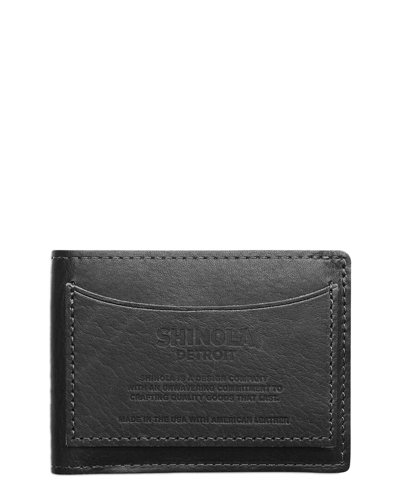 Shop Shinola Usa Heritage Leather Pocket Bifold Wallet In Black