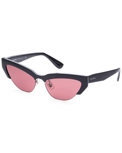 Shop Miu Miu Women's 59mm Sunglasses In Black