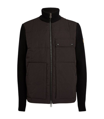 Shop Belstaff Knit Hybrid Hatfield Jacket In Black