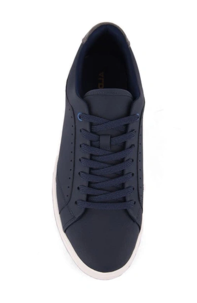 Shop Aldo Zak Perforated Sneaker In Outer Space Synthetic