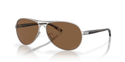 Shop Oakley Feedback Sunglasses In Satin Chrome