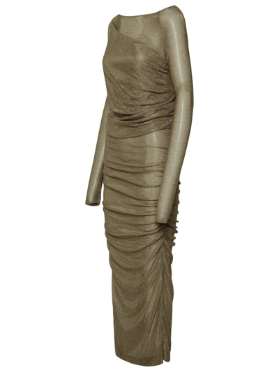 Shop Dolce & Gabbana Gold Viscose Dress