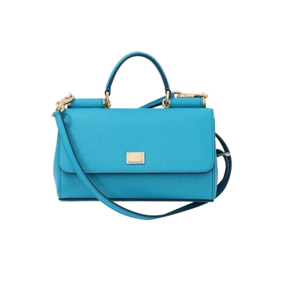 Shop Dolce & Gabbana Sicily Jeans Bag In Azzuro