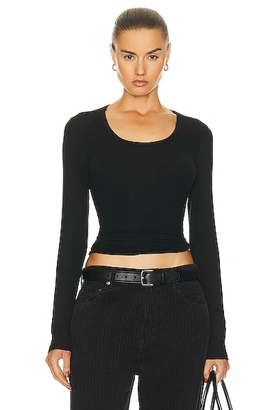 Shop Agolde Pascale Turtleneck In Black