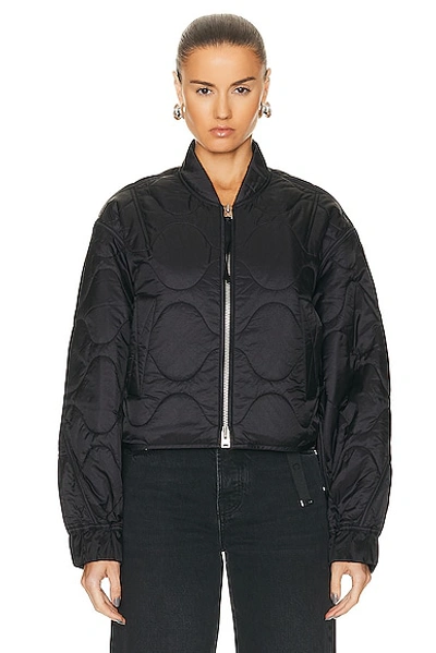 Shop Agolde X Shoreditch Ski Club Iona Quilted Jacket In Black