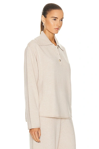 Guest In Residence Cashmere Polo Sweater In Oatmeal